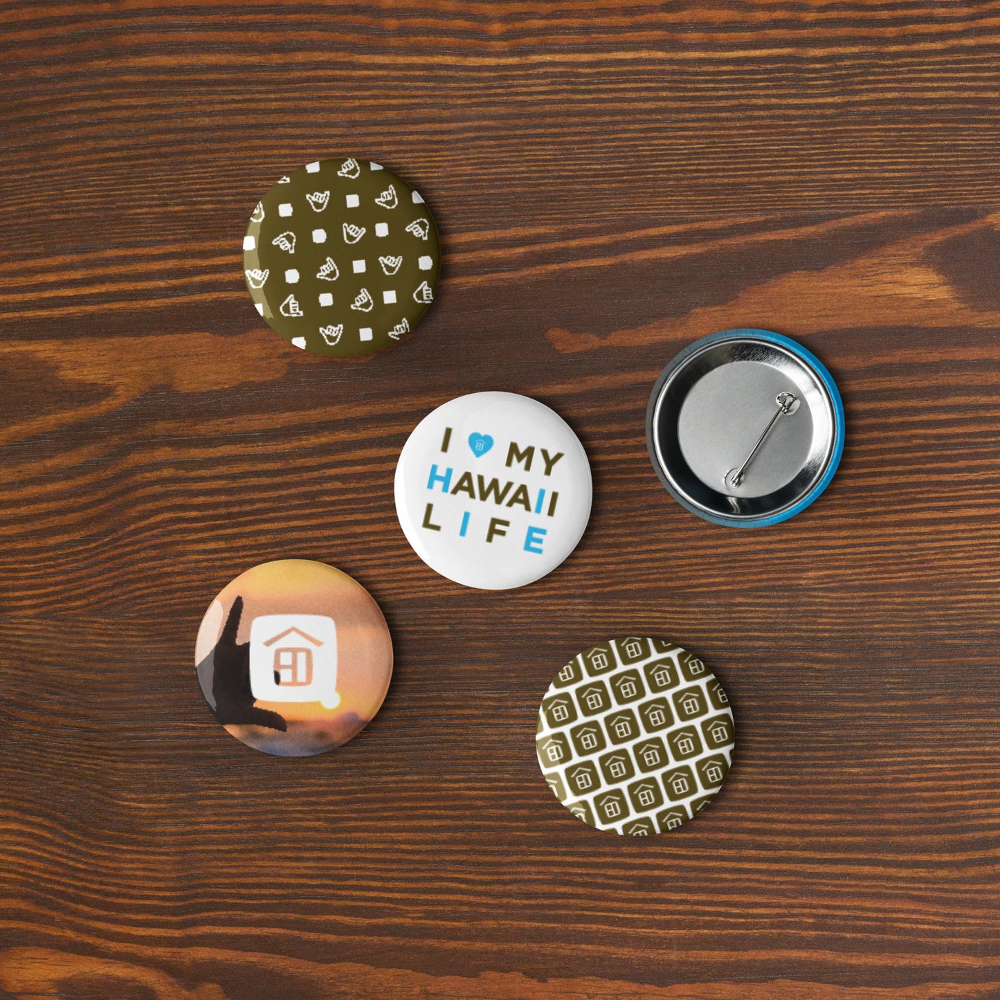 Set of Pin Buttons