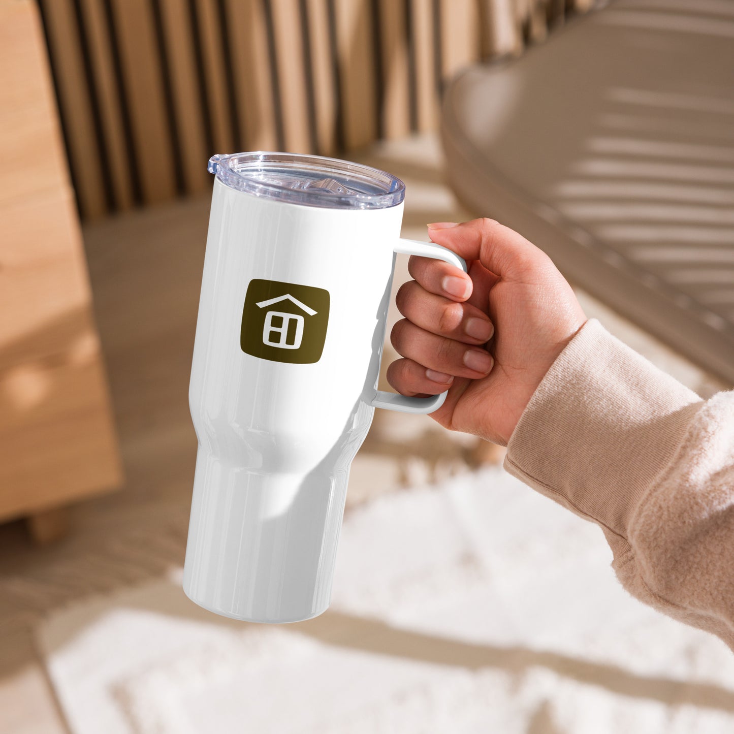 Logo Travel mug with a handle