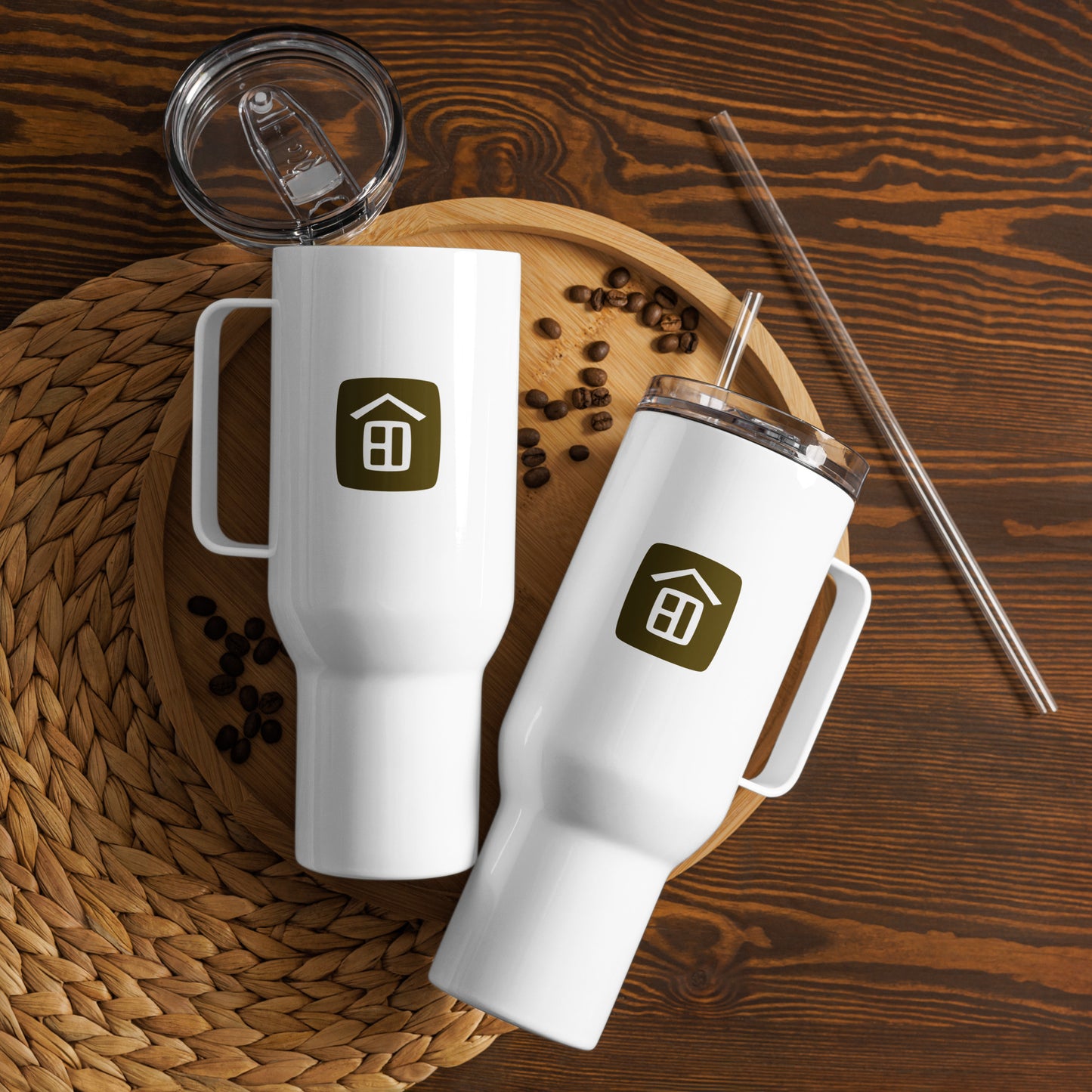 Logo Travel mug with a handle